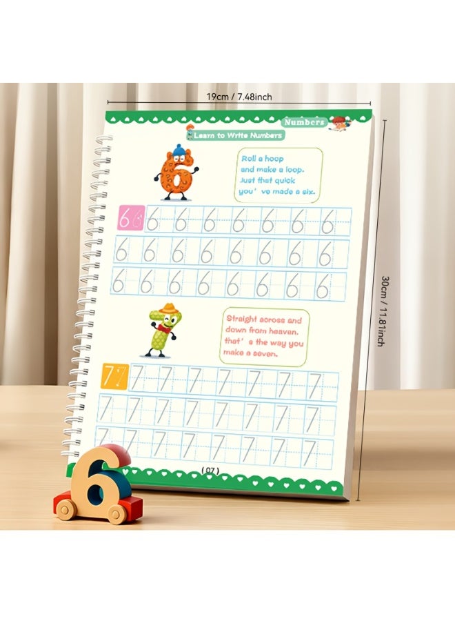 Capstro Calligraphy Practice Book Set for Kids – Tracing Notebooks with Pen Set, Letter & Number Practice for Early Writing Skills, Hands-On Learning Activity with Gift Box - Image 4